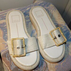 NWOT Dolce Vita Farza Woven Raffia Sandal Slides 5/28/2022 Sz 8